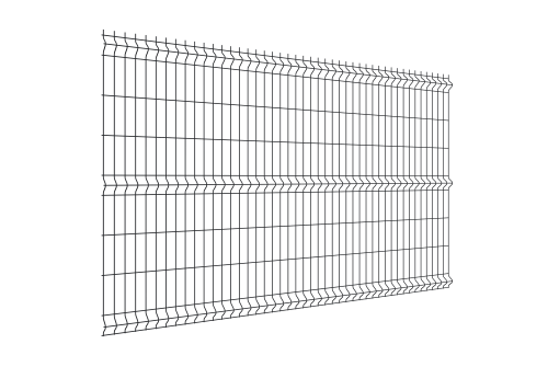 Забор из 3D-панели 1,53х2,5 RAL7024 (графитовый) 4 мм