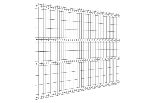 Забор из 3D-панели 2,03х2,5 RAL7024 (графитовый) 4 мм